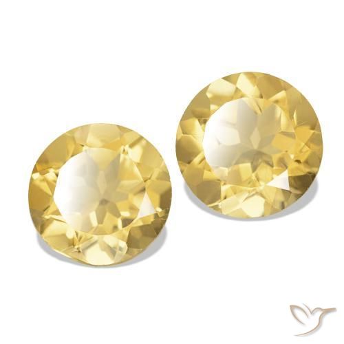 Shop natural 2.29ct Jaune doré léger Citrine gems, Coupe roude, from Brésil at GemSelect. In stock, global shipping!