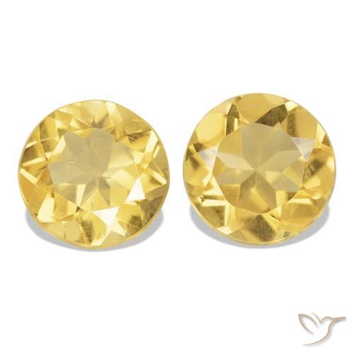 Shop natural 1.99ct Jaune doré léger Citrine gems, Coupe roude, from Brésil at GemSelect. In stock, global shipping!
