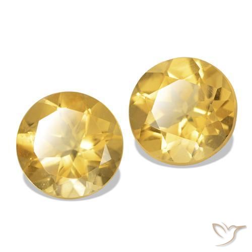 Shop natural 2.47ct Jaune doré léger Citrine gems, Coupe roude, from Brésil at GemSelect. In stock, global shipping!