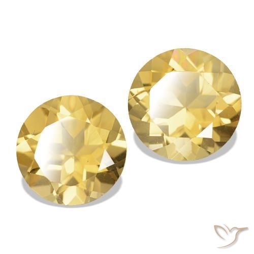 Shop natural 2.23ct Jaune doré léger Citrine gems, Coupe roude, from Brésil at GemSelect. In stock, global shipping!