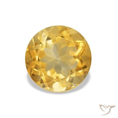 Citrine Or naturelle Coupe roude, 1.27 ct, VS