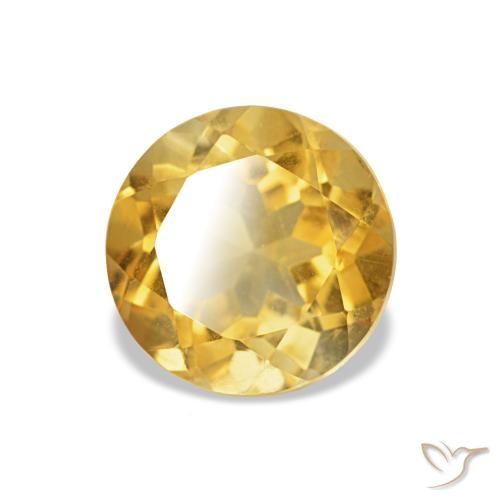 Citrine Or naturelle Coupe roude, 1.27 ct, VS