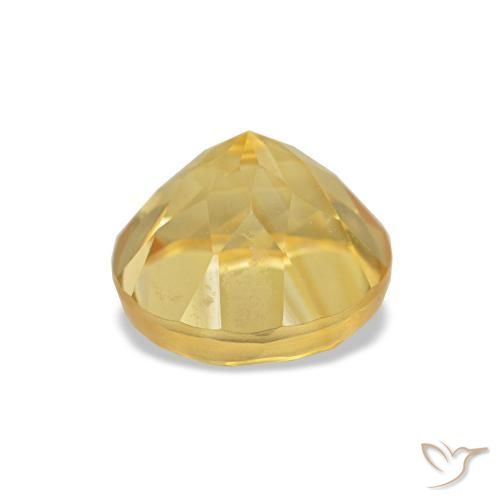 Citrine Jaune solidage naturelle Coupe roude, 1.32 ct, VVS-VS