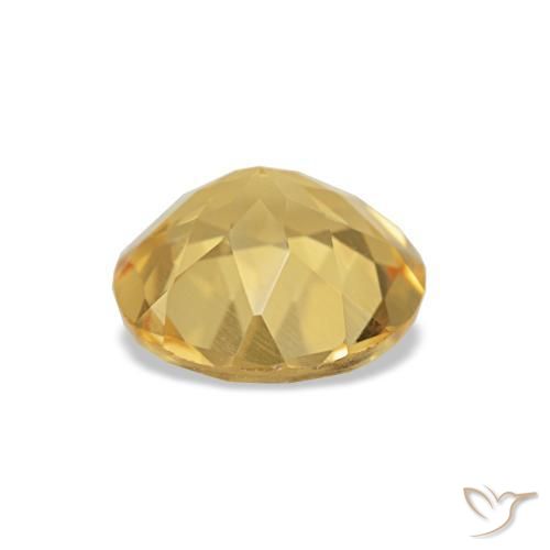 Citrine Jaune riche naturelle Coupe roude, 1.16 ct, VVS-VS
