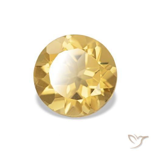 Citrine Or moyen naturelle Coupe roude, 1.06 ct, VVS-VS