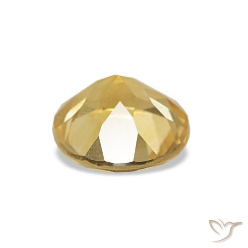 Citrine Jaune chaud naturelle Coupe roude, 1.12 ct, VS