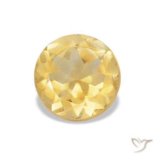 Citrine Jaune moyen naturelle Coupe roude, 0.98 ct, VS