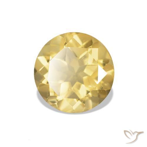 Citrine Jaune Toscane naturelle Coupe roude, 1.14 ct, VVS