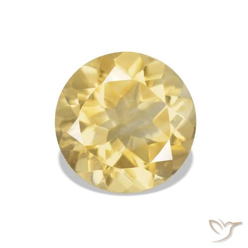 Citrine Or moyen naturelle Coupe roude, 1.11 ct, VVS
