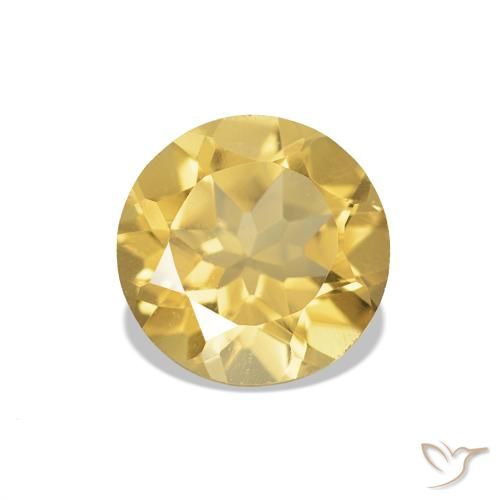 Citrine Or naturelle Coupe roude, 1.18 ct, VVS
