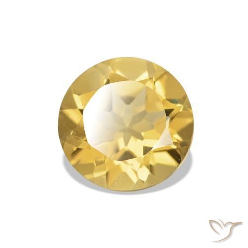 Citrine Or naturelle Coupe roude, 1.18 ct, VVS