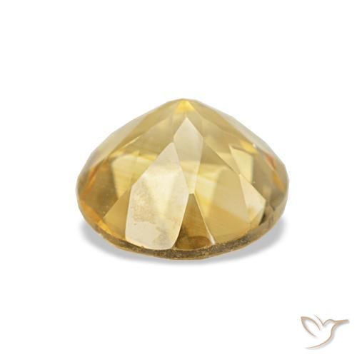 Citrine Doré léger naturelle Coupe roude, 1.23 ct, VS