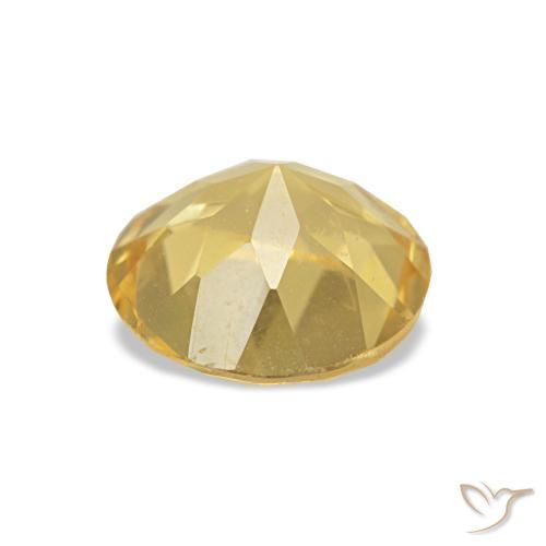 Citrine Jaune doré léger naturelle Coupe roude, 1.13 ct, VS