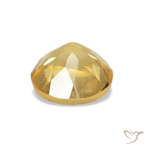 Citrine Jaune doré léger naturelle Coupe roude, 1.12 ct, VS