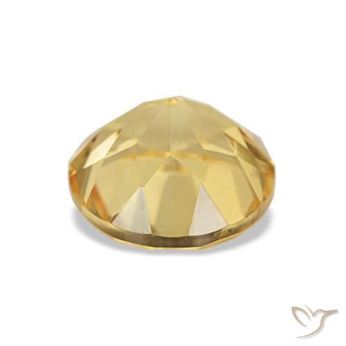 Citrine Jaune clair naturelle Coupe roude, 1.29 ct, VS