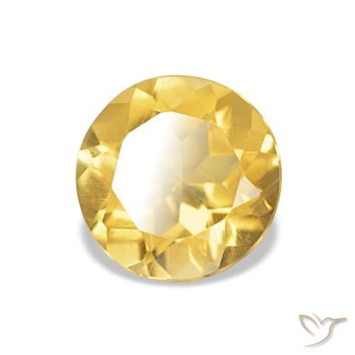 Citrine Doré léger naturelle Coupe roude, 1.10 ct, VS