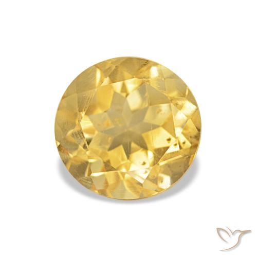 Citrine Jaune clair naturelle Coupe roude, 1.06 ct, VS