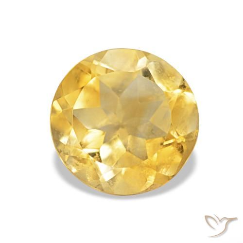 Citrine Doré moyen naturelle Coupe roude, 1.19 ct, VS