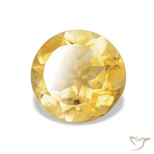 Citrine Doré moyen naturelle Coupe roude, 1.19 ct, VS