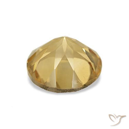 Citrine Jaune clair naturelle Coupe roude, 1.16 ct, VS