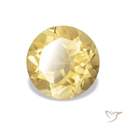 Citrine Doré léger naturelle Coupe roude, 1.11 ct, VS