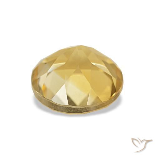 Citrine Jaune doré léger naturelle Coupe roude, 1.28 ct, VS