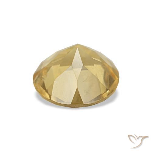 Citrine Jaune doré léger naturelle Coupe roude, 0.97 ct, VS