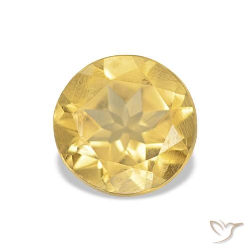 Citrine Doré léger naturelle Coupe roude, 0.90 ct, VS