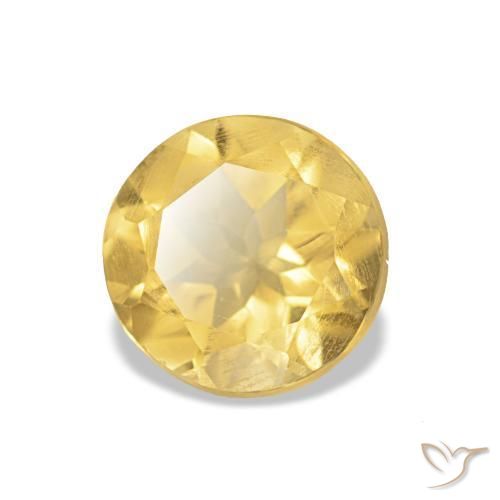 Citrine Doré léger naturelle Coupe roude, 0.90 ct, VS