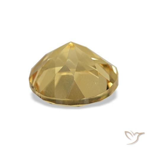 Citrine Doré léger naturelle Coupe roude, 1.21 ct, VVS
