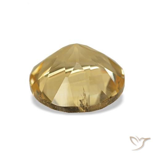 Citrine Jaune doré léger naturelle Coupe roude, 1.13 ct, VS