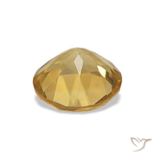 Citrine Jaune clair naturelle Coupe roude, 1.09 ct, VS
