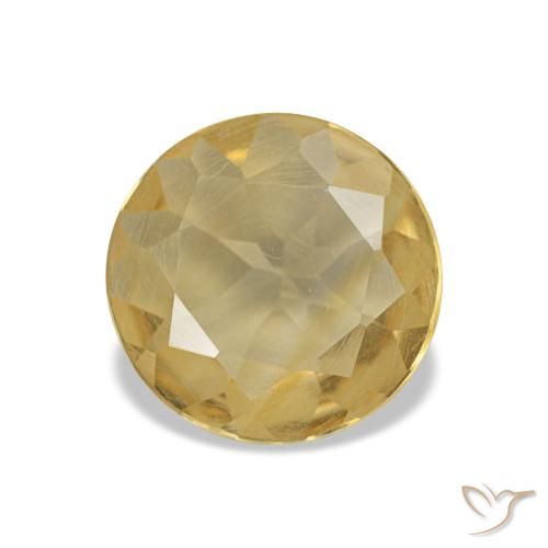 Citrine Jaune moyen naturelle Coupe roude, 0.98 ct, VS