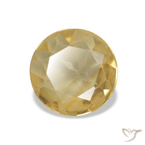 Citrine Jaune moyen naturelle Coupe roude, 0.98 ct, VS