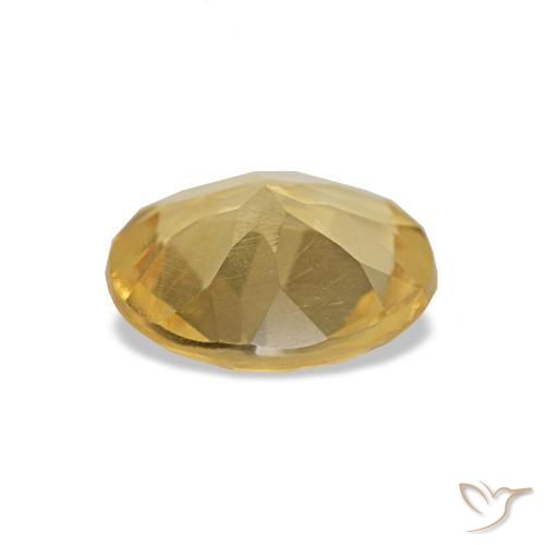 Citrine Jaune moyen naturelle Coupe roude, 0.98 ct, VS