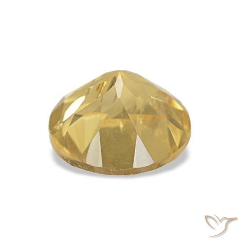 Citrine Jaune doré léger naturelle Coupe roude, 1.21 ct, VS