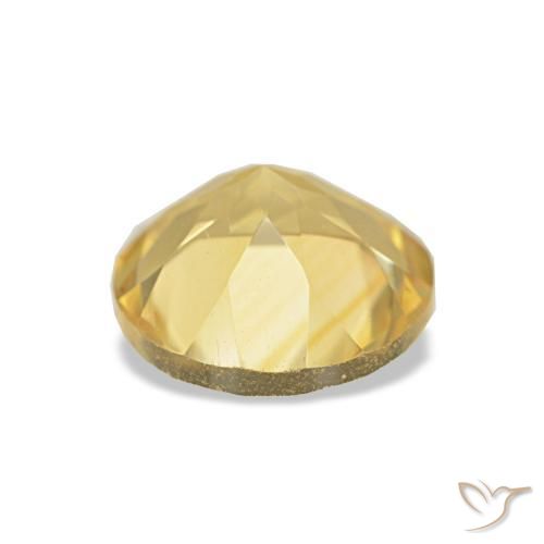 Citrine Jaune doré léger naturelle Coupe roude, 1.08 ct, VVS