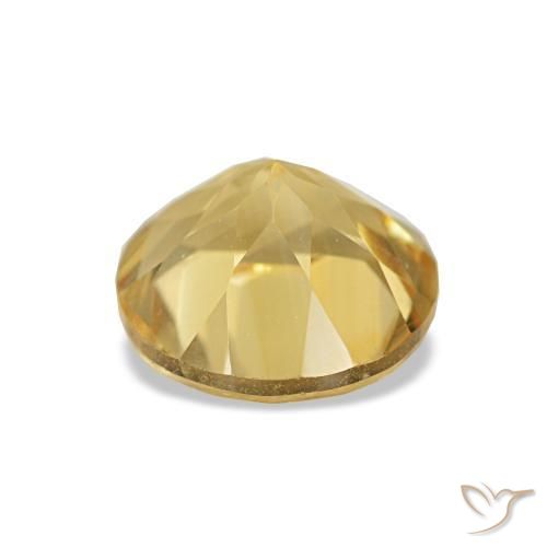 Citrine Doré léger naturelle Coupe roude, 1.23 ct, VVS