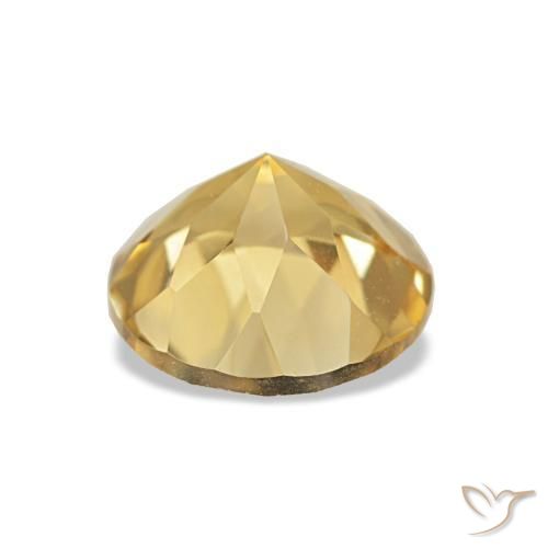 Citrine Jaune doré léger naturelle Coupe roude, 1.16 ct, VVS