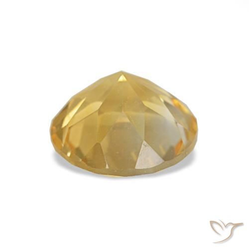 Citrine Orange Doré naturelle Coupe roude, 1.16 ct, VVS