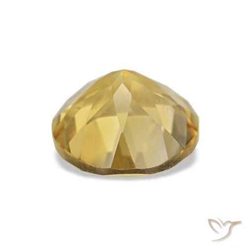 Citrine Doré léger naturelle Coupe roude, 1.26 ct, VVS
