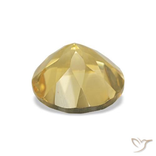 Citrine Doré léger naturelle Coupe roude, 1.26 ct, VVS