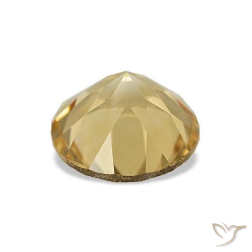 Citrine jaune doré léger naturelle coupe roude, 1,12 ct, VVS