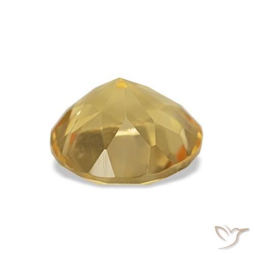 Citrine Doré léger naturelle Coupe roude, 1.24 ct, VVS
