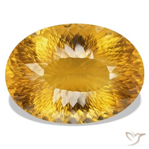 Citrine Doré foncé naturelle Coupe ovale, 334.12 ct, IF