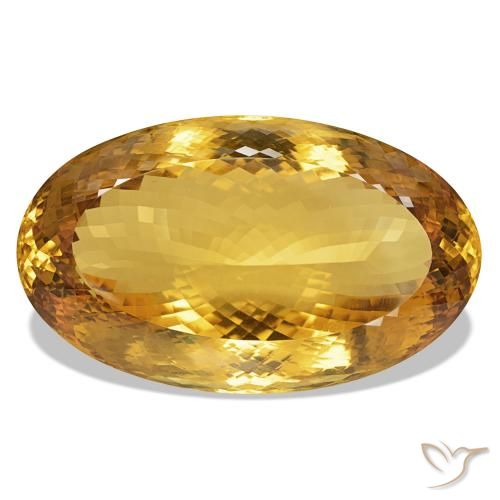 Citrine Doré foncé naturelle Coupe ovale, 377.29 ct, IF