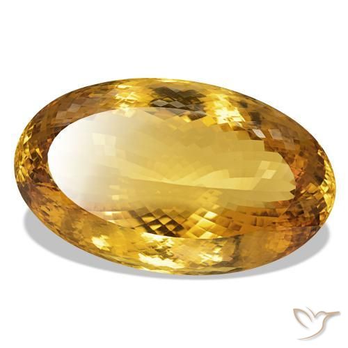 Citrine Doré foncé naturelle Coupe ovale, 377.29 ct, IF
