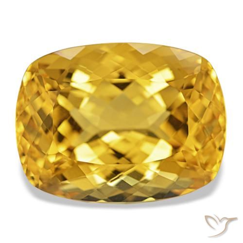 21.48ct Doré profond Citrine, Coussin, IF
