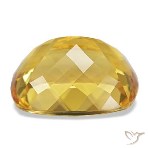 Citrine Doré profond naturelle Coupe coussin, 21.48 ct, IF