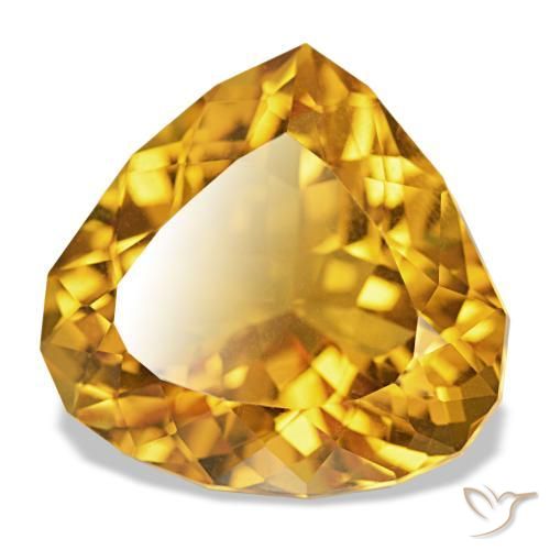 Citrine Or-orange moyen naturelle Trillion, 15.95 ct, VVS